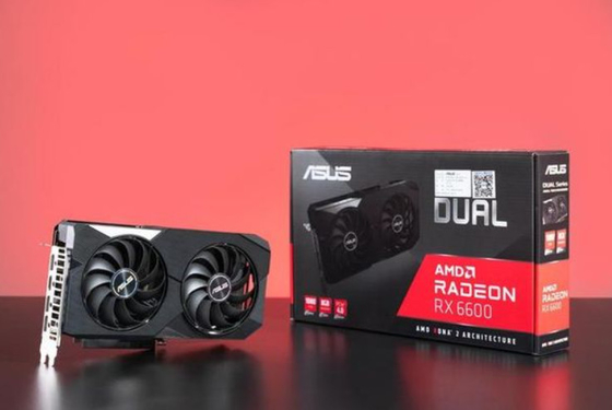 Fã dobro Asus Rx6600 duplo 8g 128bit